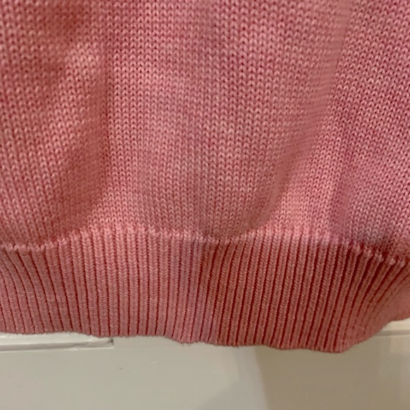 Brooks Brothers Supima Cotton Pink V-Neck Sweater, Size Large - Picture 5 of 6